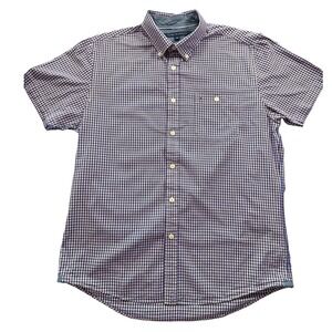 Tommy Hilfiger Custom Fit Checkered Button Down Shirt Mens Large L‎